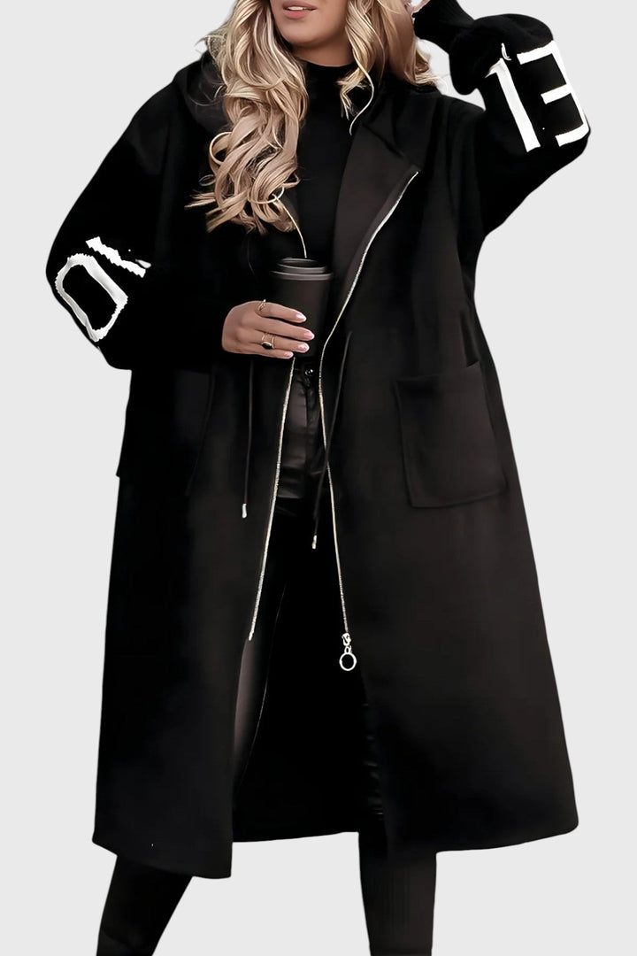 Pilar Chaqueta de mujer con mangas de punto y capucha