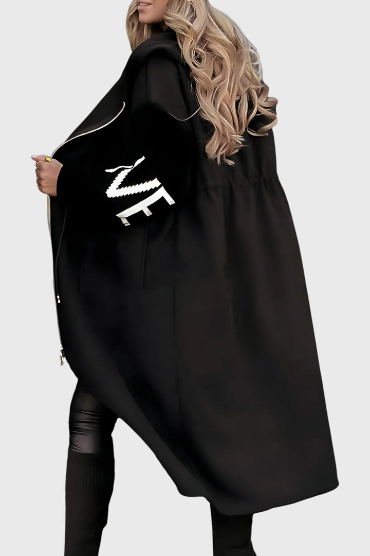 Pilar Chaqueta de mujer con mangas de punto y capucha